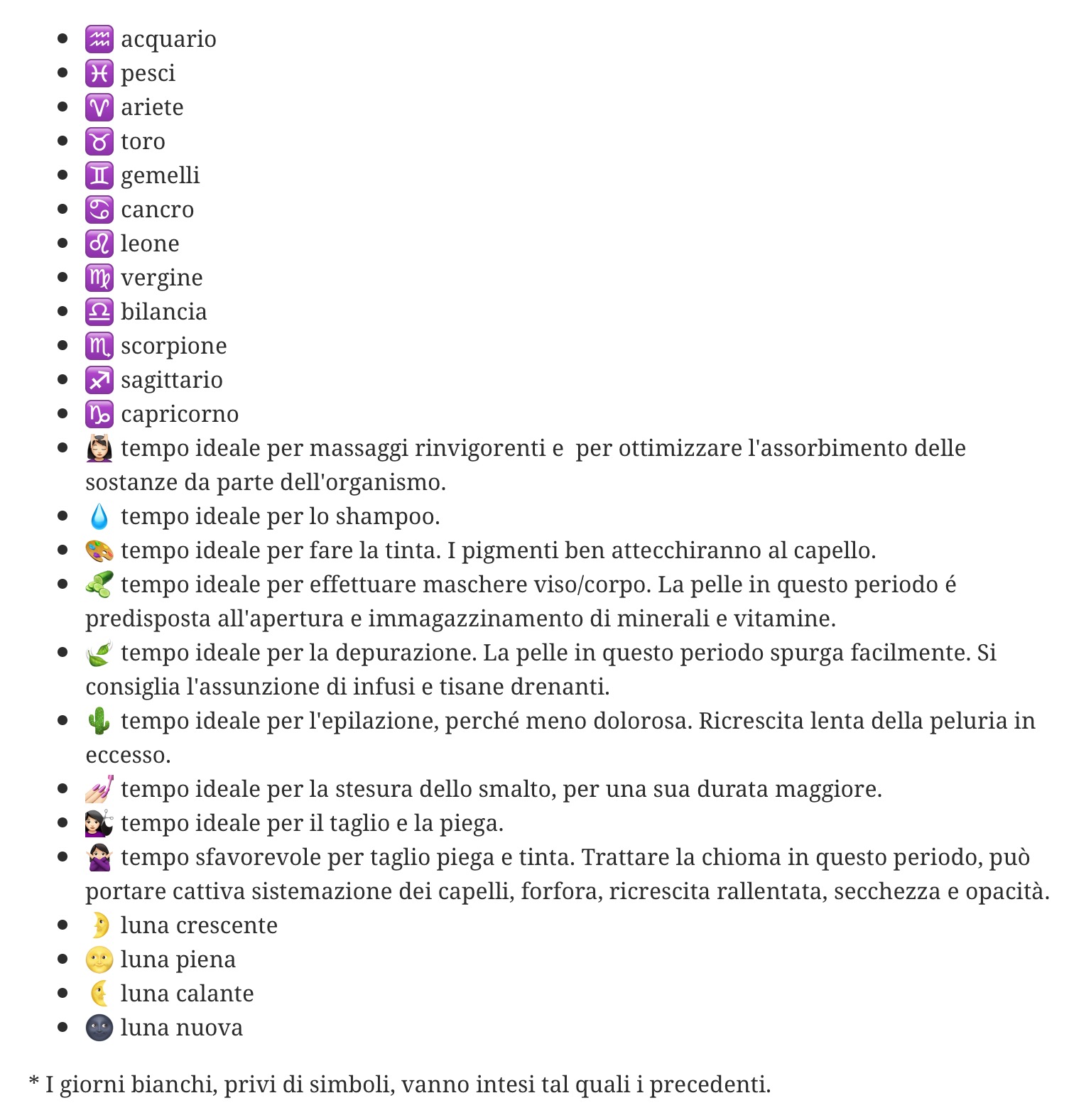 Calendario lunare 
